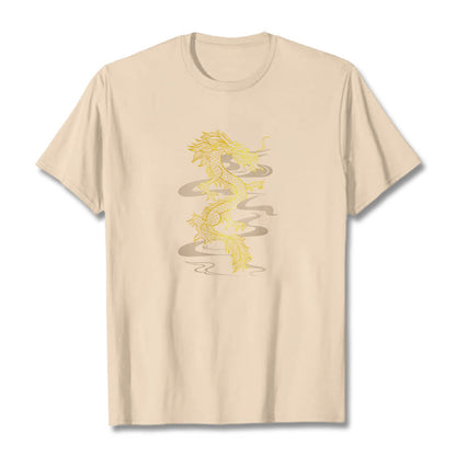 Mythstone Golden Dragon Cotton Tee T-shirt