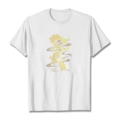 Mythstone Golden Dragon Cotton Tee T-shirt