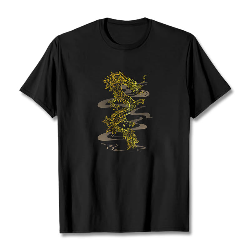 Mythstone Golden Dragon Cotton Tee T-shirt