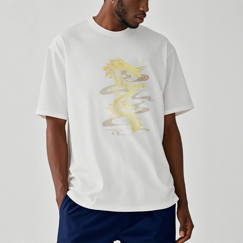 Mythstone Golden Dragon Cotton Tee T-shirt