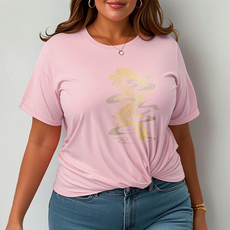 Mythstone Golden Dragon Cotton Tee T-shirt