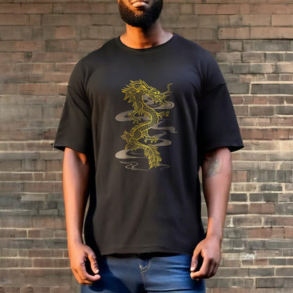 Mythstone Golden Dragon Cotton Tee T-shirt