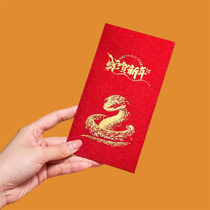 Mythstone 6Pcs Chinese Red Envelope Year of the Snake Lucky Money Envelopes 2025 New Year