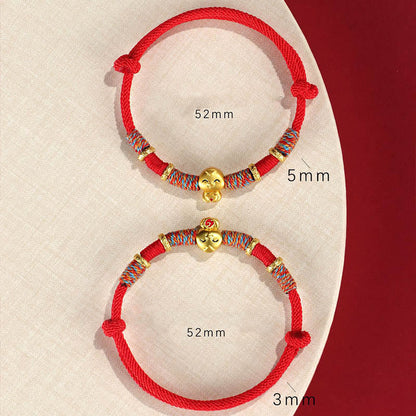 Mythstone Handmade Red String Copper Year Of Snake Protection Braided Bracelet