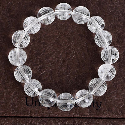 Mythstone Heart Sutra Natural White Crystal Protection Bracelet