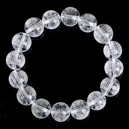 Mythstone Heart Sutra Natural White Crystal Protection Bracelet