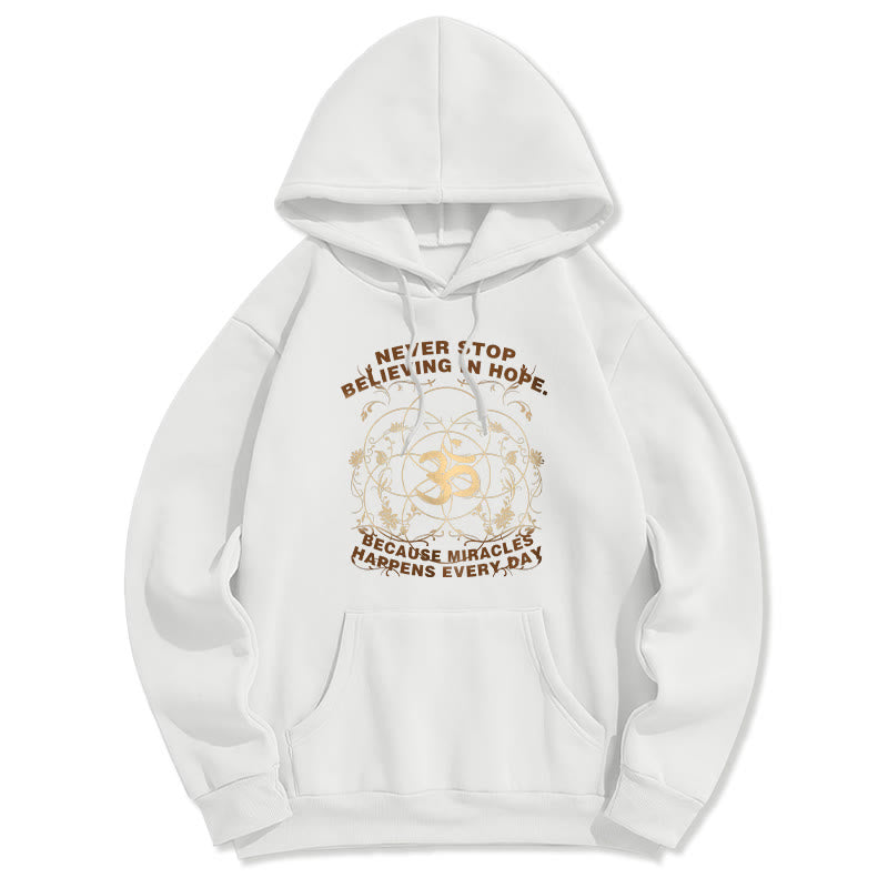 Sudadera con capucha y forro polar con diseño de loto de Mythstone Never Stop Believing In Hope 