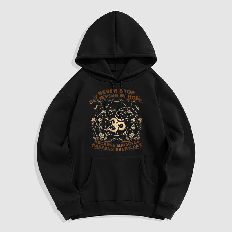 Sudadera con capucha y forro polar con diseño de loto de Mythstone Never Stop Believing In Hope 