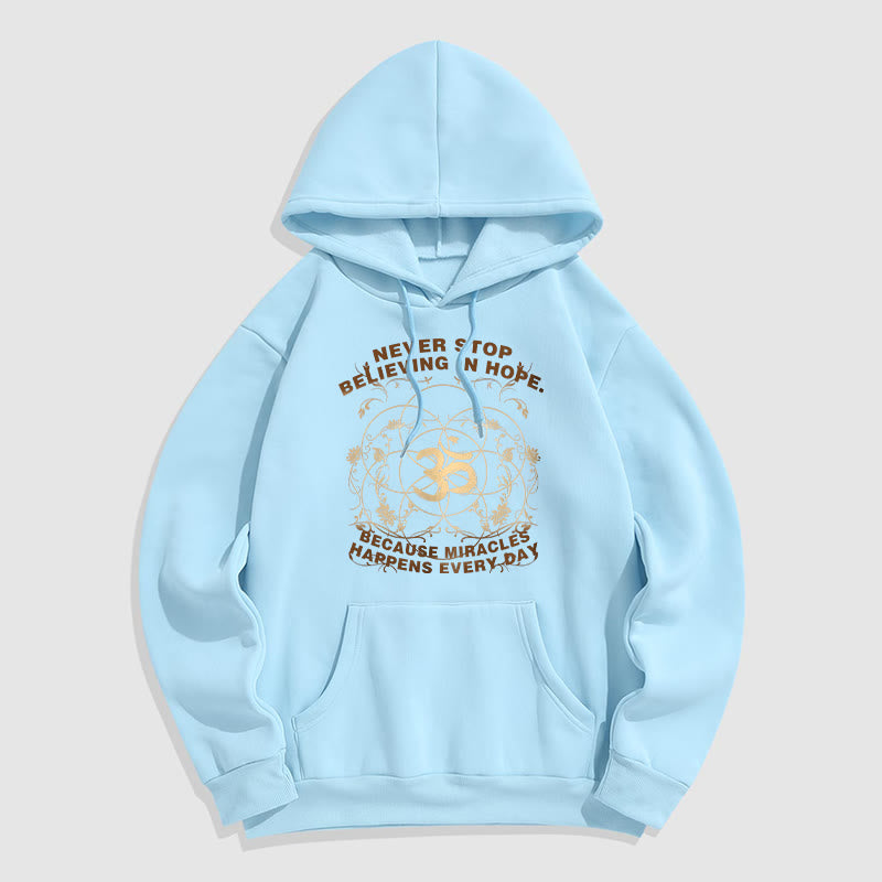 Sudadera con capucha y forro polar con diseño de loto de Mythstone Never Stop Believing In Hope 