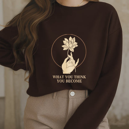 Mythstone What You Think You Become Fleece Lined Polyester Sweatshirt