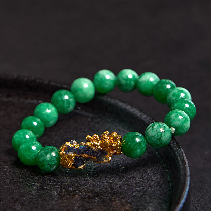 Pulsera protectora de jade PiXiu de FengShui de Mythstone