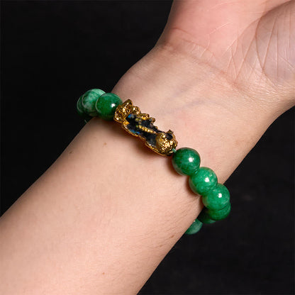 Pulsera protectora de jade PiXiu de FengShui de Mythstone