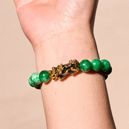 Pulsera protectora de jade PiXiu de FengShui de Mythstone