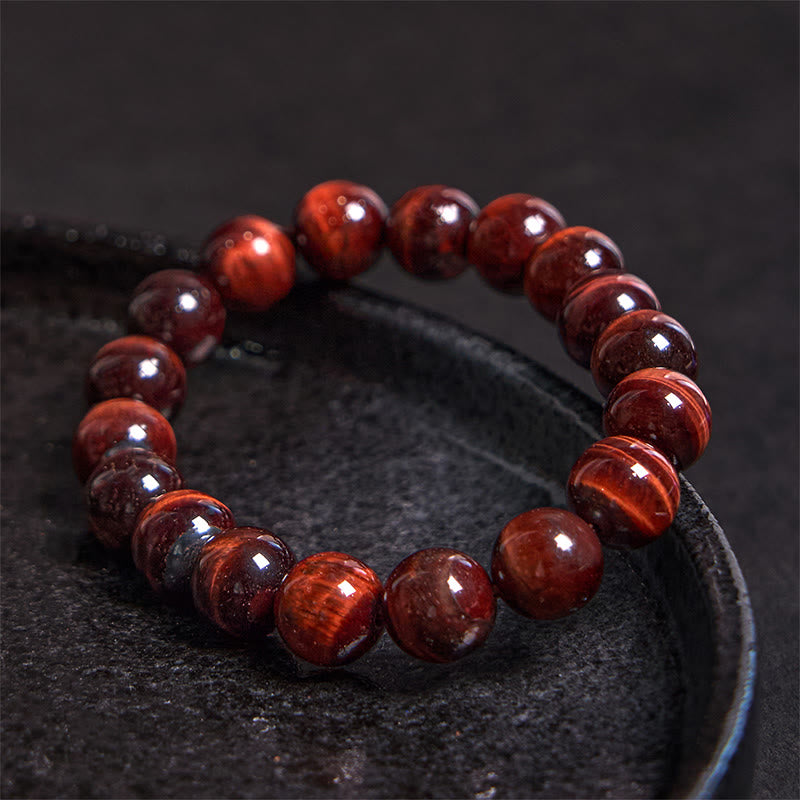 Pulsera de cuentas curativas de ojo de tigre natural Mythstone