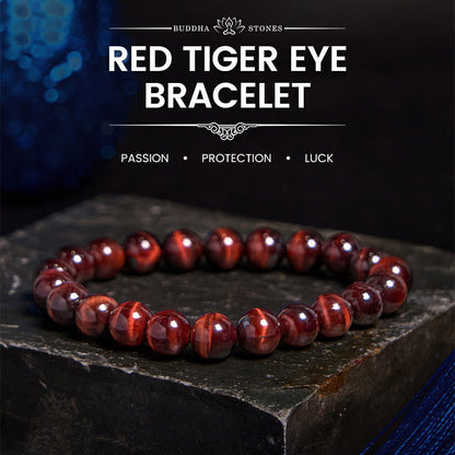 Pulsera de cuentas curativas de ojo de tigre natural Mythstone