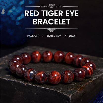 Pulsera de cuentas curativas de ojo de tigre natural Mythstone