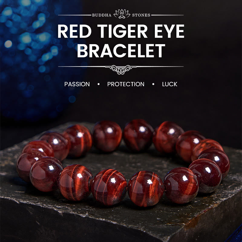 Pulsera de cuentas curativas de ojo de tigre natural Mythstone