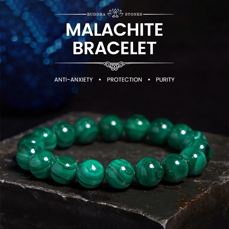 Mytthstone Natural Malachite Protection Calmness Bracelet