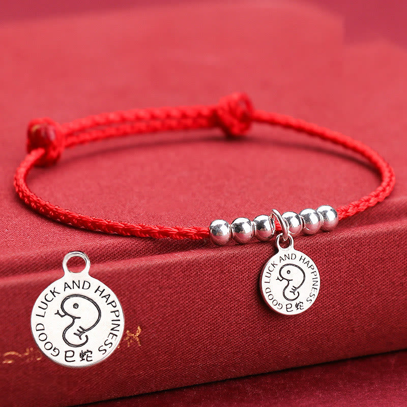 Mythstone Chinese Zodiac Kid Red String 999 Sterling Silver Protection Bracelet