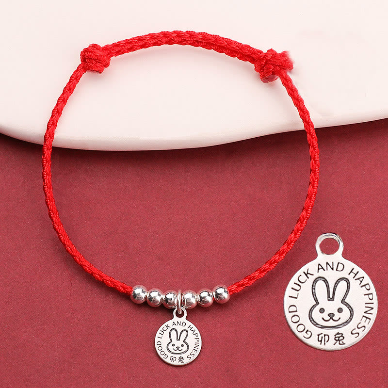 Mythstone Chinese Zodiac Kid Red String 999 Sterling Silver Protection Bracelet