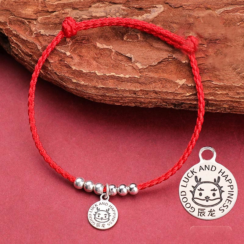 Mythstone Chinese Zodiac Kid Red String 999 Sterling Silver Protection Bracelet