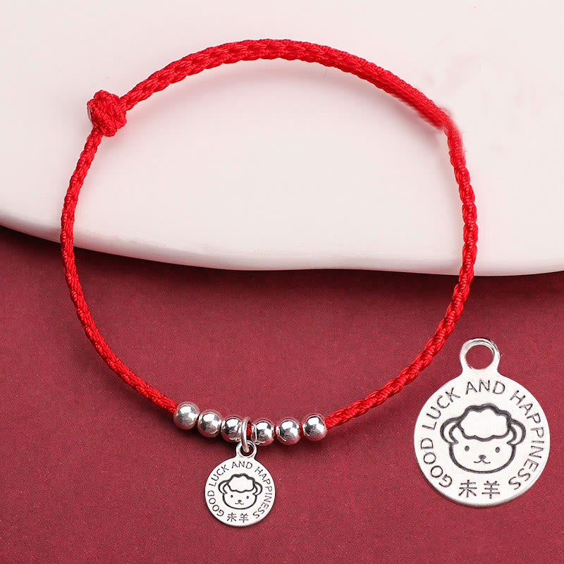 Mythstone Chinese Zodiac Kid Red String 999 Sterling Silver Protection Bracelet