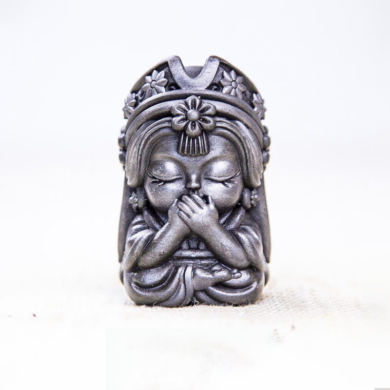 Mythstone Handmade Zakiram Iron Powder Rust Cast Resin Statue Zen Home Decoration