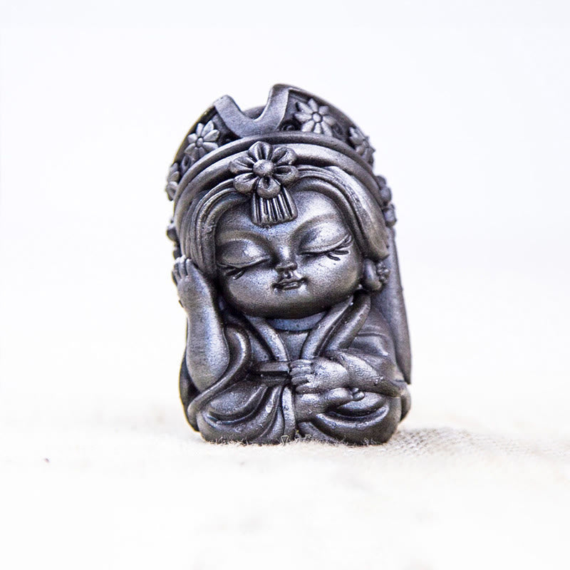 Mythstone Handmade Zakiram Iron Powder Rust Cast Resin Statue Zen Home Decoration