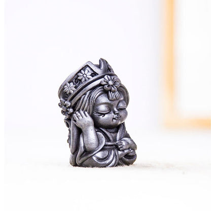 Mythstone Handmade Zakiram Iron Powder Rust Cast Resin Statue Zen Home Decoration