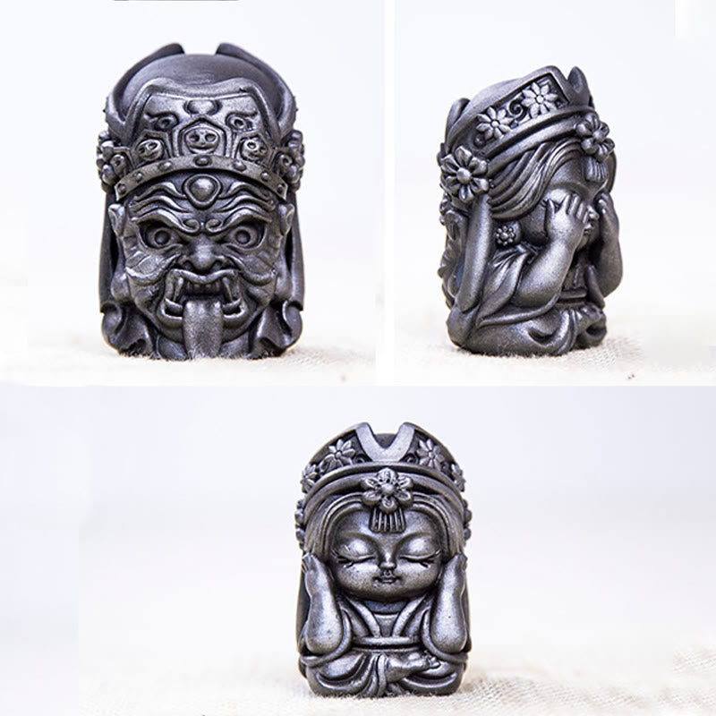 Mythstone Handmade Zakiram Iron Powder Rust Cast Resin Statue Zen Home Decoration