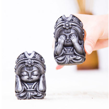 Mythstone Handmade Zakiram Iron Powder Rust Cast Resin Statue Zen Home Decoration