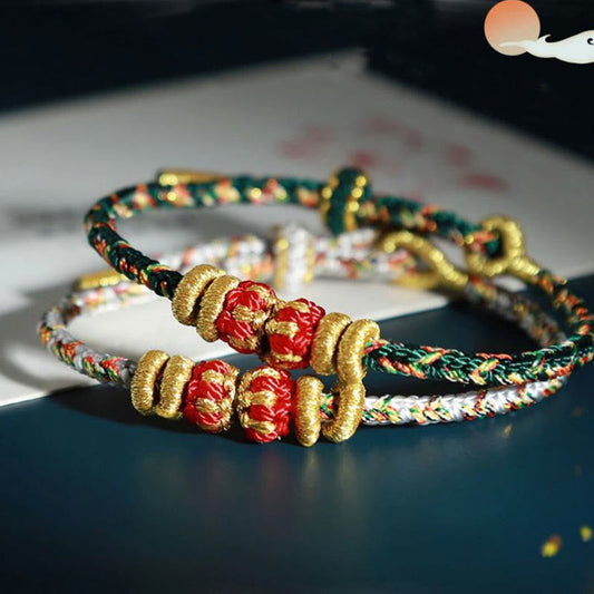 Mythstone Chinese Zodiac Natal Buddha Colorful Strings Luck Bracelet