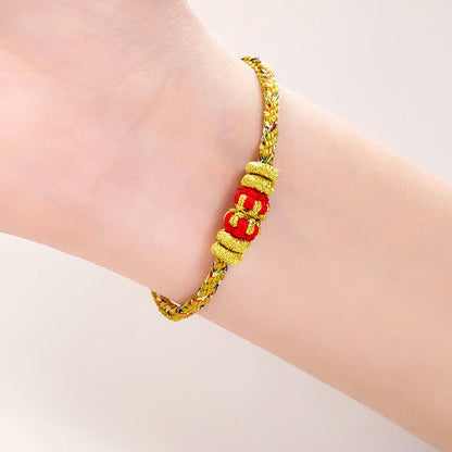 Mythstone Chinese Zodiac Natal Buddha Colorful Strings Luck Bracelet