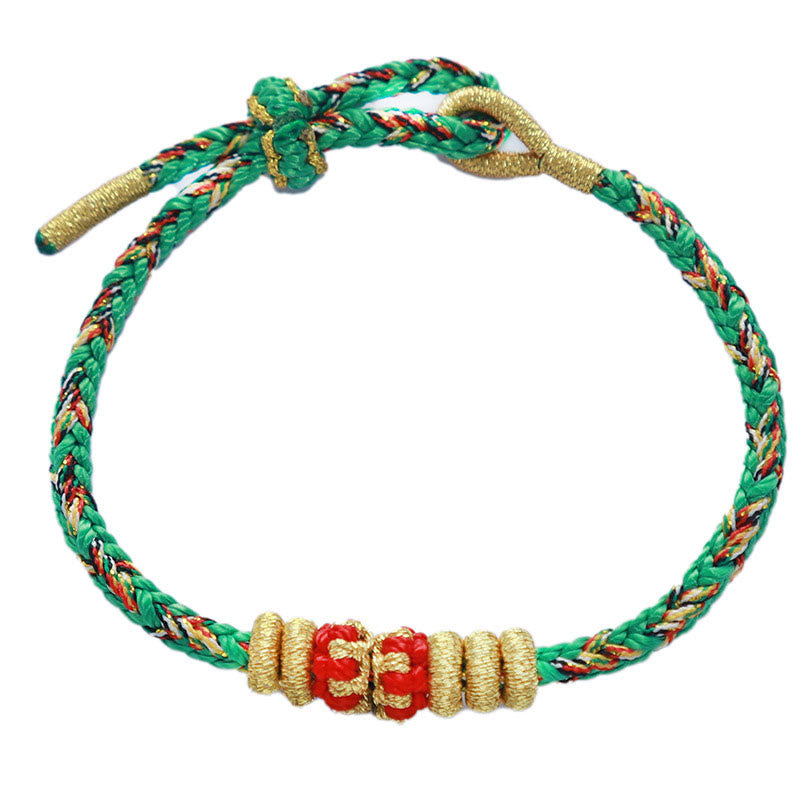 Mythstone Chinese Zodiac Natal Buddha Colorful Strings Luck Bracelet