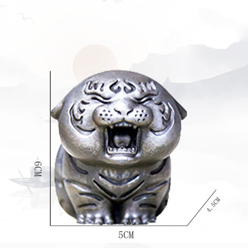 Mythstone Mini Cute Tiger Iron Powder Rust Cast Resin Statue Home Decoration