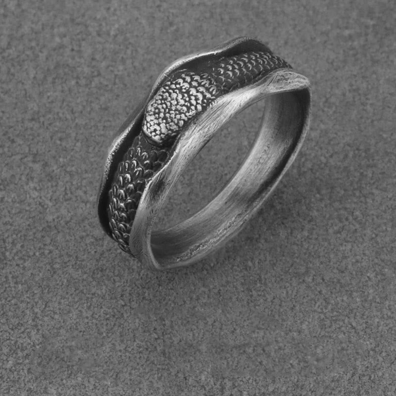 Mythstone 999 Sterling Silver Snake-shaped Year Of The Snake Protection Ring