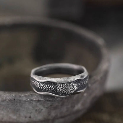 Mythstone 999 Sterling Silver Snake-shaped Year Of The Snake Protection Ring