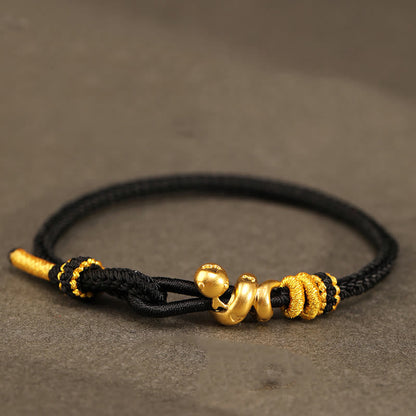 Mythstone 999 Gold Year of the Snake Handcrafted Strength Bracelet