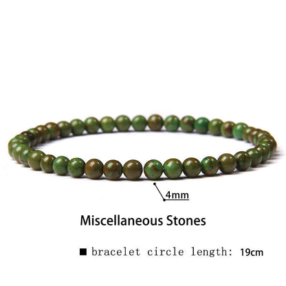 Mythstones 4mm Various Stone Crystal Mini Beads Healing Bracelet