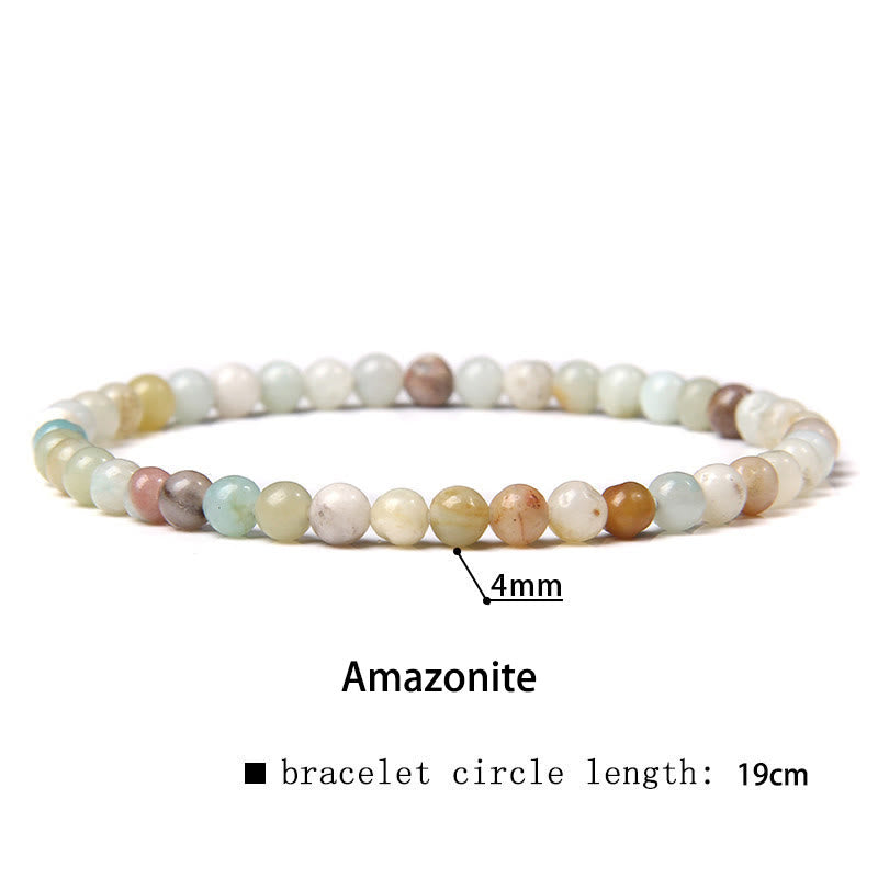 Mythstones 4mm Various Stone Crystal Mini Beads Healing Bracelet