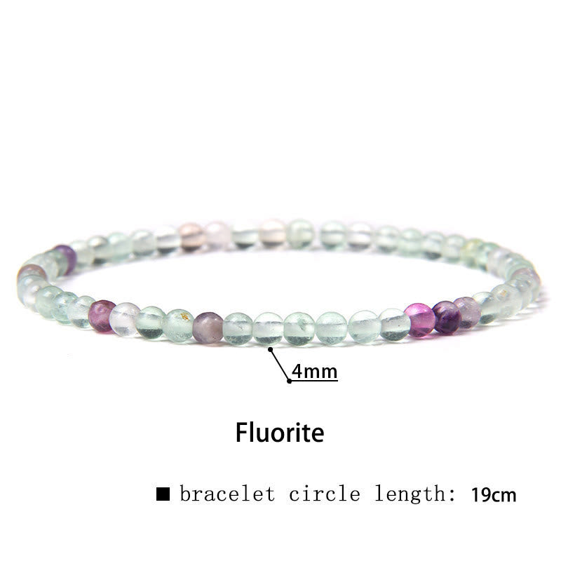 Mythstones 4mm Various Stone Crystal Mini Beads Healing Bracelet