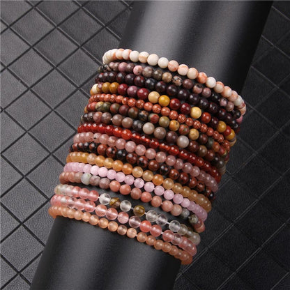 Mythstones 4mm Various Stone Crystal Mini Beads Healing Bracelet