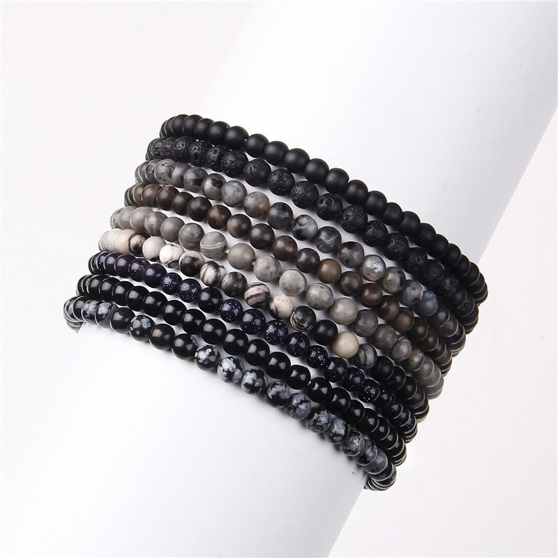 Mythstones 4mm Various Stone Crystal Mini Beads Healing Bracelet