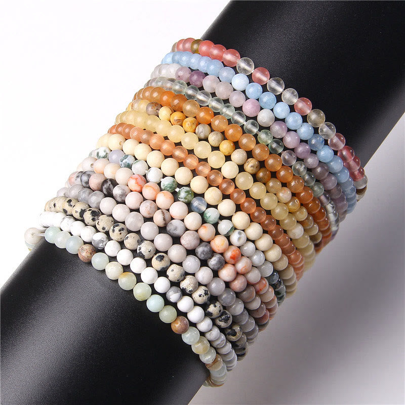 Mythstones 4mm Various Stone Crystal Mini Beads Healing Bracelet