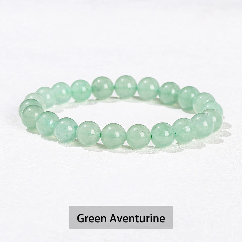 Mythstones Various Crystal Stone Amethyst Green Aventurine Rose Quartz Healing Bracelet