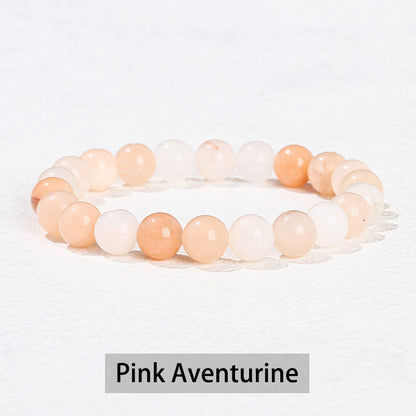 Mythstones Various Crystal Stone Amethyst Green Aventurine Rose Quartz Healing Bracelet