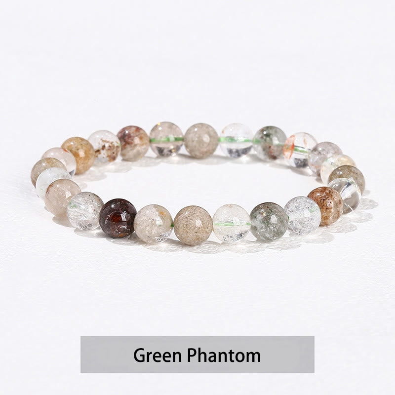 Mythstones Various Crystal Stone Amethyst Green Aventurine Rose Quartz Healing Bracelet