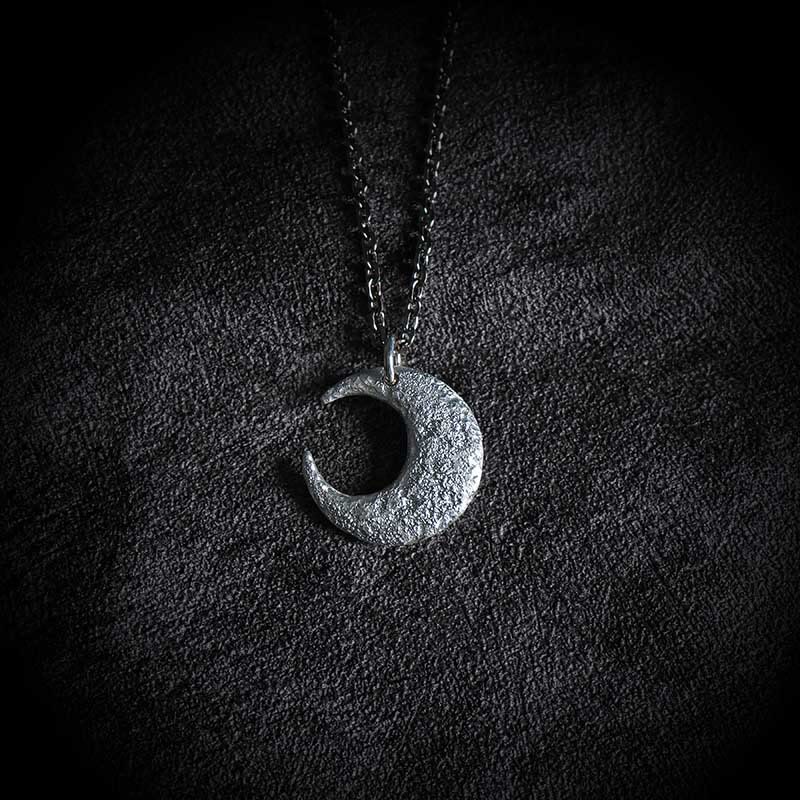 Mythstone 999 Sterling Silver Moon Balance Necklace Pendant