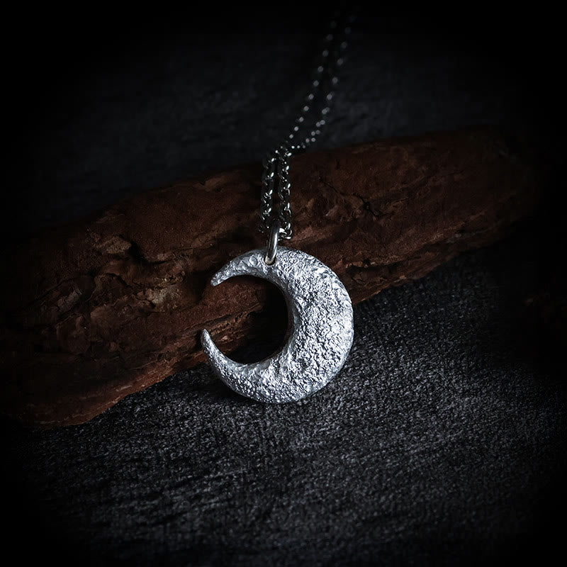 Mythstone 999 Sterling Silver Moon Balance Necklace Pendant