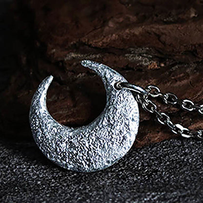 Mythstone 999 Sterling Silver Moon Balance Necklace Pendant